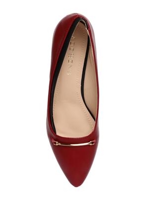 maroon slip on pumps - 15527027 - Standard Image - 4