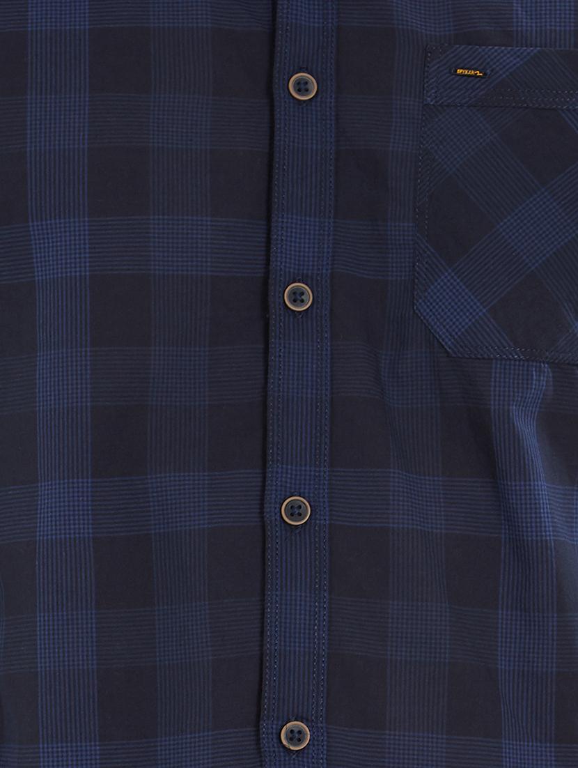 blue cotton casual shirt - 15530567 - Zoom Image - 5