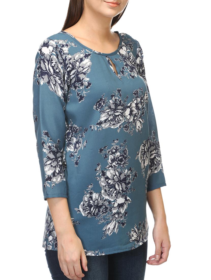 floral front key hole top - 15531154 - Zoom Image - 2