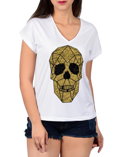 textured skull graphic tee - 15532617 - Standard Image - 1