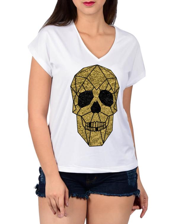 textured skull graphic tee - 15532617 - Zoom Image - 1