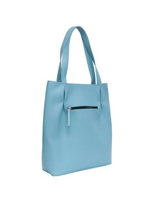blue leatherette (pu) regular tote - 15533506 - Standard Image - 4