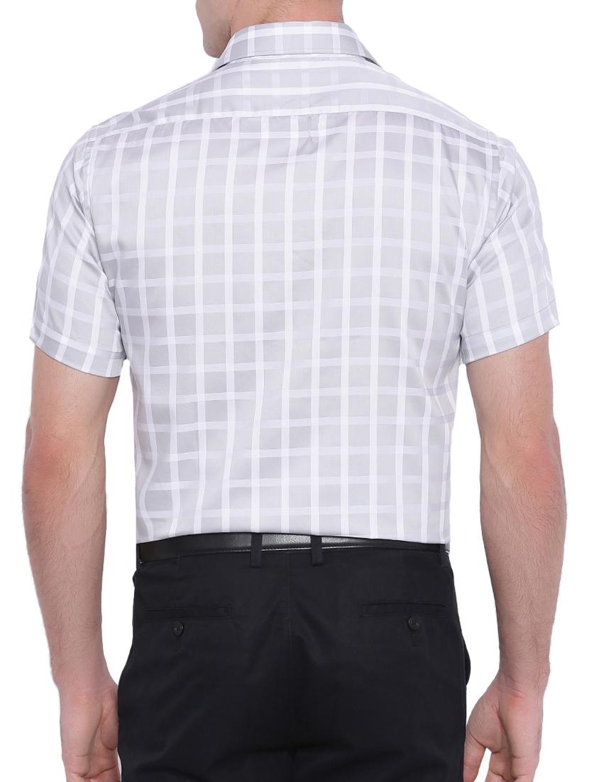 grey cotton casual shirt - 15535444 - Zoom Image - 3