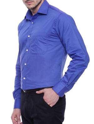 blue cotton formal shirt - 15535453 - Standard Image - 2