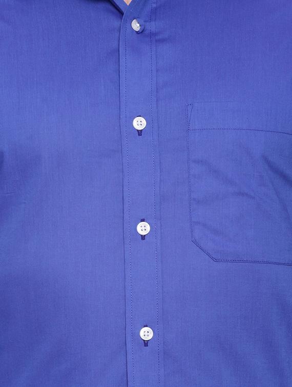 blue cotton formal shirt - 15535453 - Zoom Image - 4