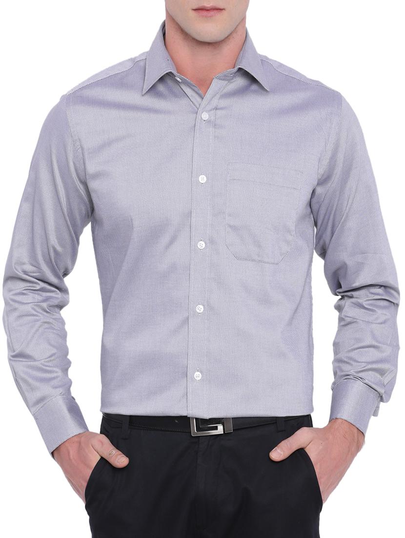 grey cotton formal shirt - 15535461 - Zoom Image - 1