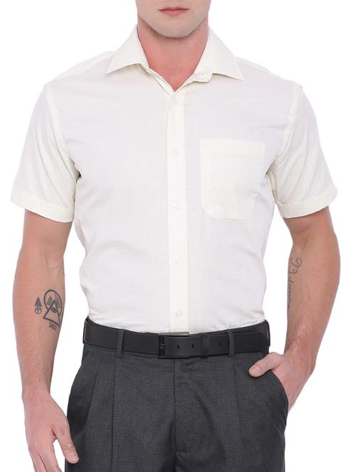 beige cotton formal shirt - 15535463 - Standard Image - 1