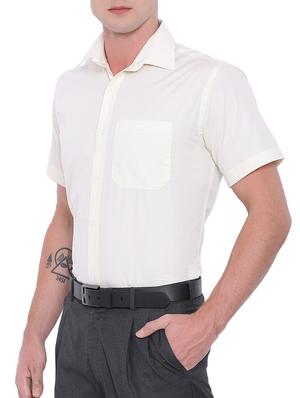 beige cotton formal shirt - 15535463 - Standard Image - 2
