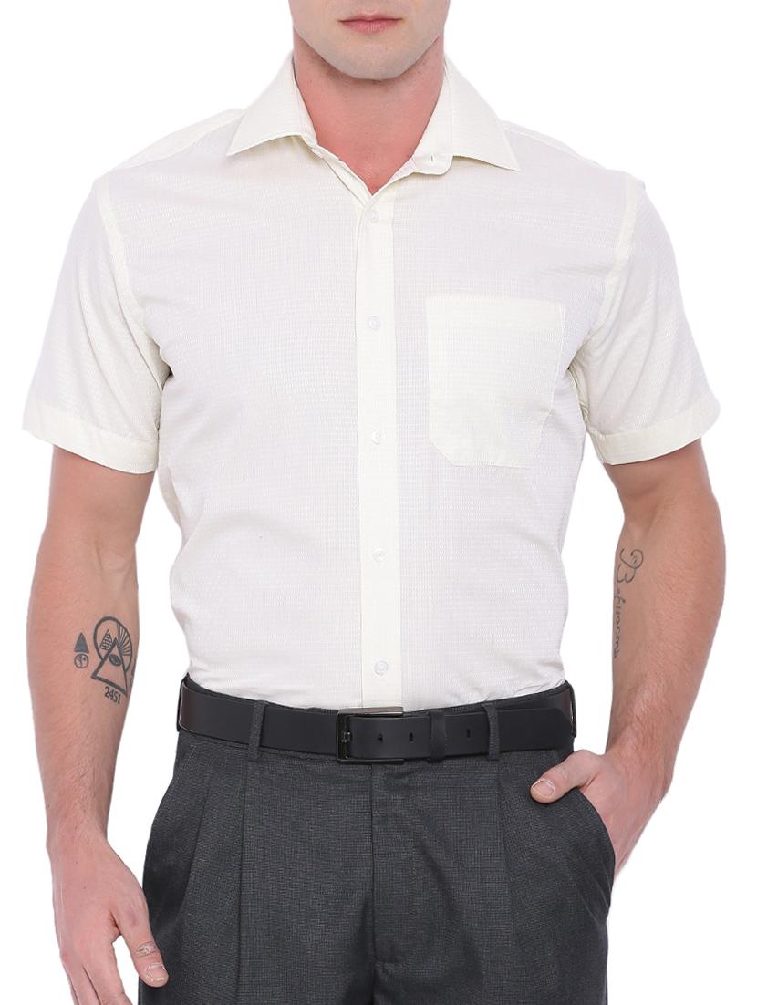 beige cotton formal shirt - 15535463 - Zoom Image - 1