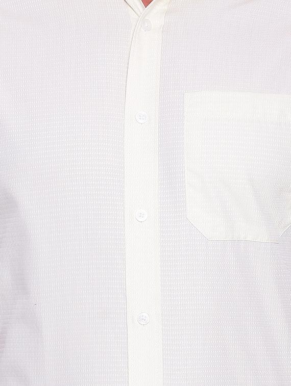 beige cotton formal shirt - 15535463 - Zoom Image - 4