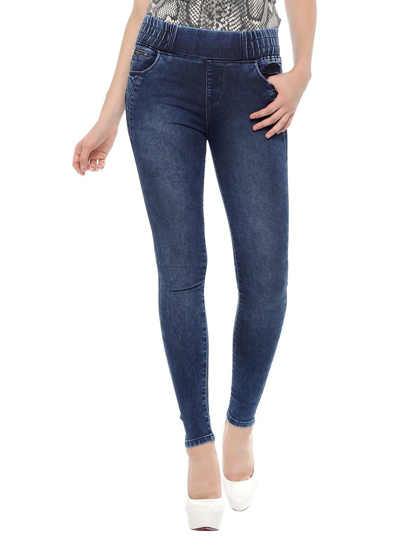 mid waist solid jegging - 15535701 - Zoom Image - 1