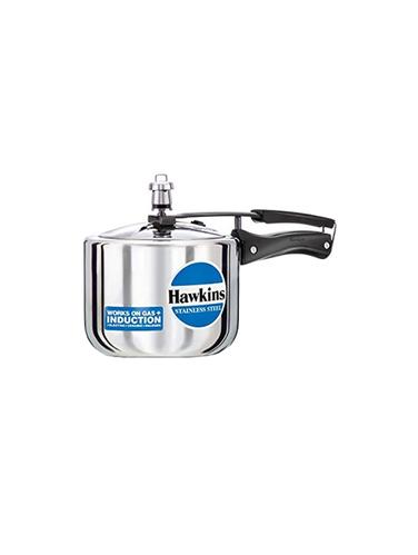 Hawkins Stainless Steel 3L (Tall Model) Pressure Cooker with Induction Compatible Base (B33) - 15536930 - Very Small Image - 1