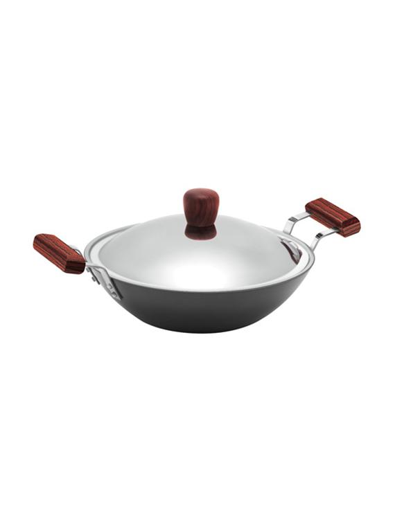 Futura Hard Anodised Deep Fry Pan 2.5L with SS Lid and Induction Compatible Base(IL23) - 15537002 - Zoom Image - 1