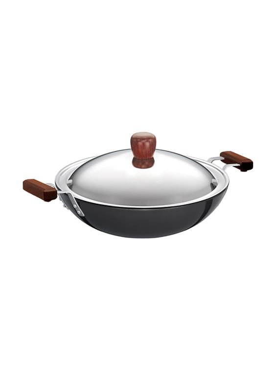 Futura Hard Anodised Deep-Fry Pan 3.75 L, 30 cm, 4.06 mm with SS Lid (L26) - 15537004 - Zoom Image - 1