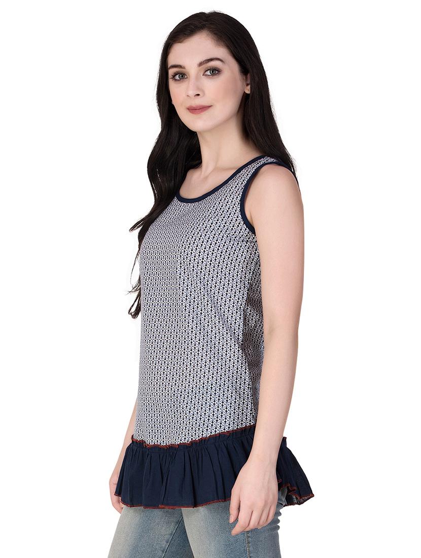 frill detail sleeveless tunic - 15537411 - Zoom Image - 2
