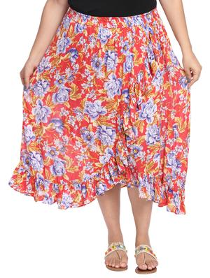 Floral ruffled skirt - 15538303 - Standard Image - 1