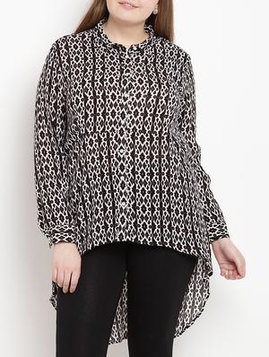 Geometric asymmetric shirt - 15538343 - Standard Image - 1