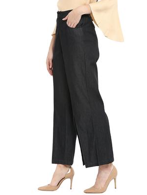 front slit wide leg trousers - 15539453 - Standard Image - 2