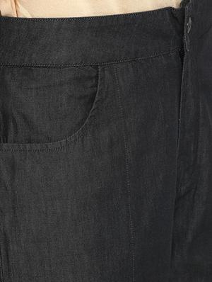 front slit wide leg trousers - 15539453 - Standard Image - 5