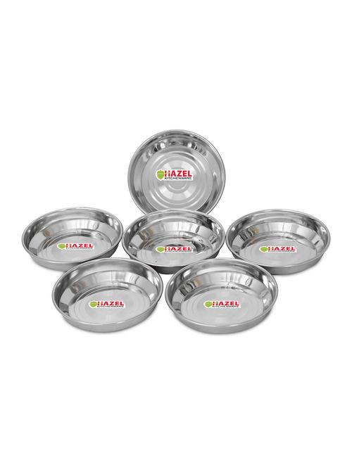 designer steel dishes / plates - 6 pcs set - large. - 15540896 - Very Small Image - 1