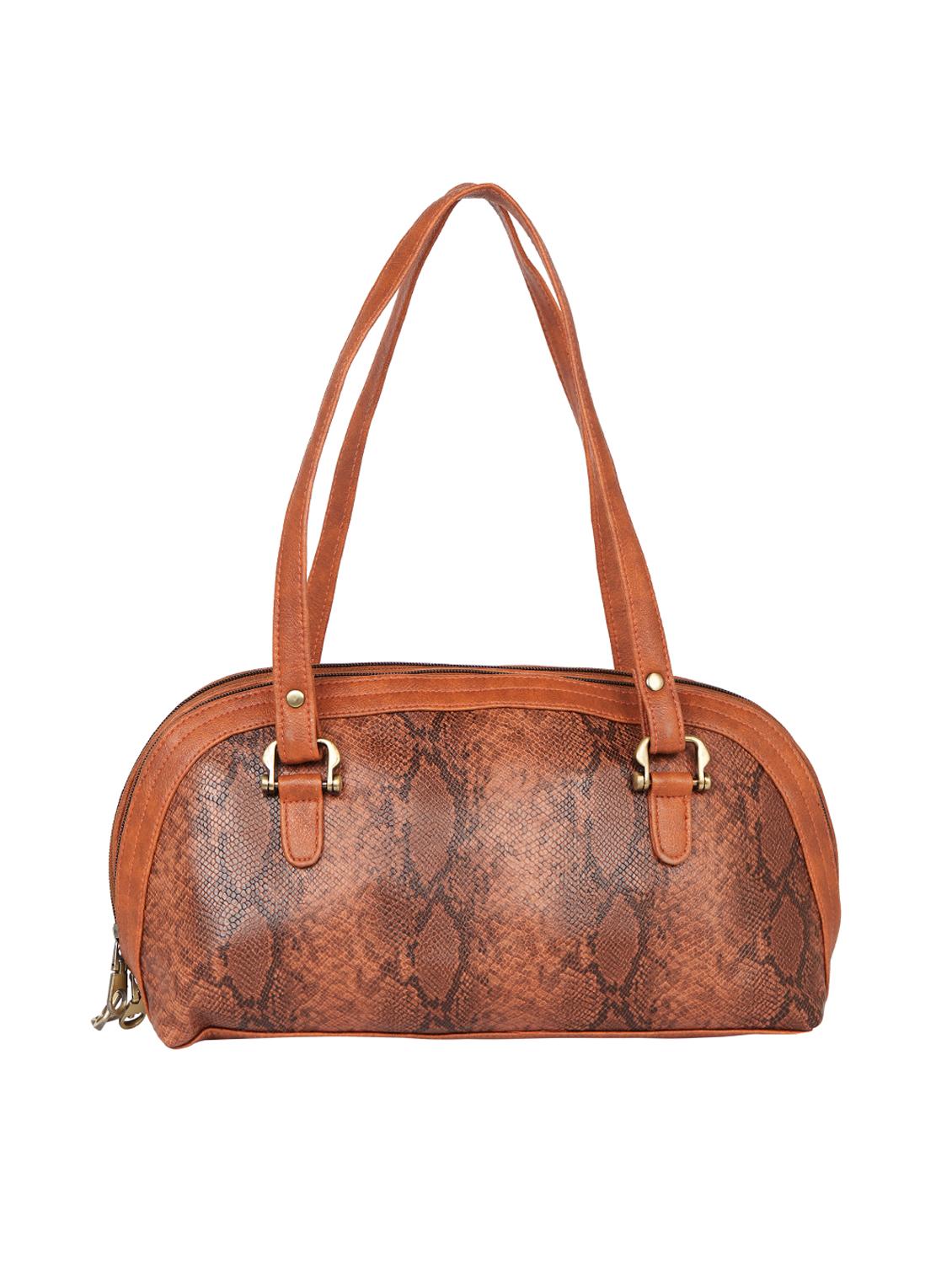 brown leatherette (pu) regular handbag - 15542666 - Zoom Image - 1