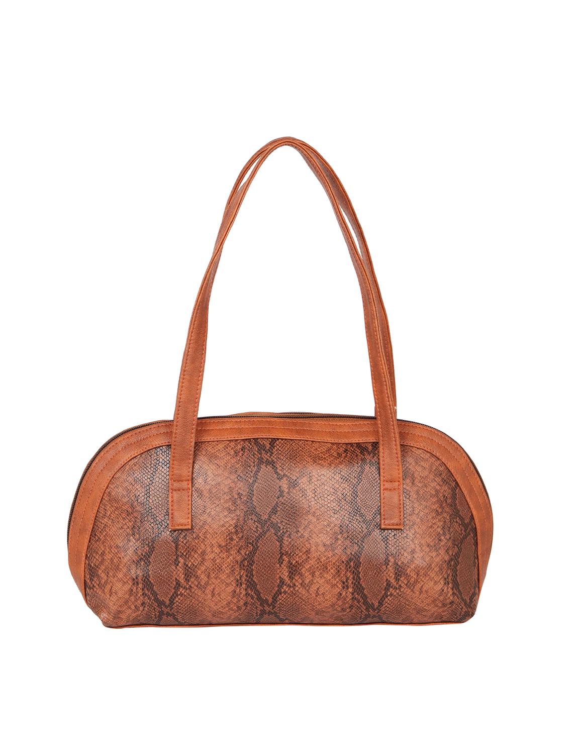 brown leatherette (pu) regular handbag - 15542666 - Zoom Image - 2