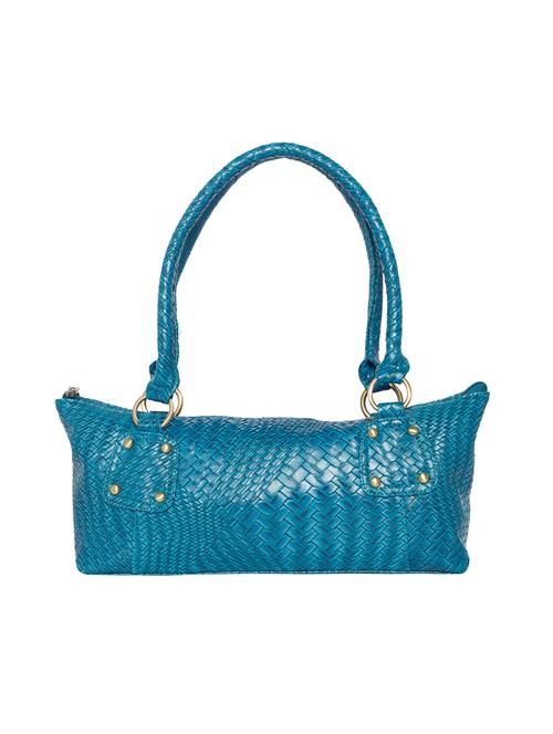 blue leatherette (pu) regular handbag - 15542751 - Standard Image - 1