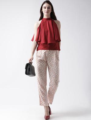 quirky printed pleated trousers - 15544269 - Standard Image - 4