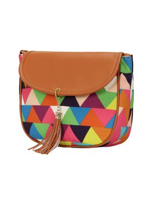 multi colored canvas regular sling bag - 15544270 - Standard Image - 4