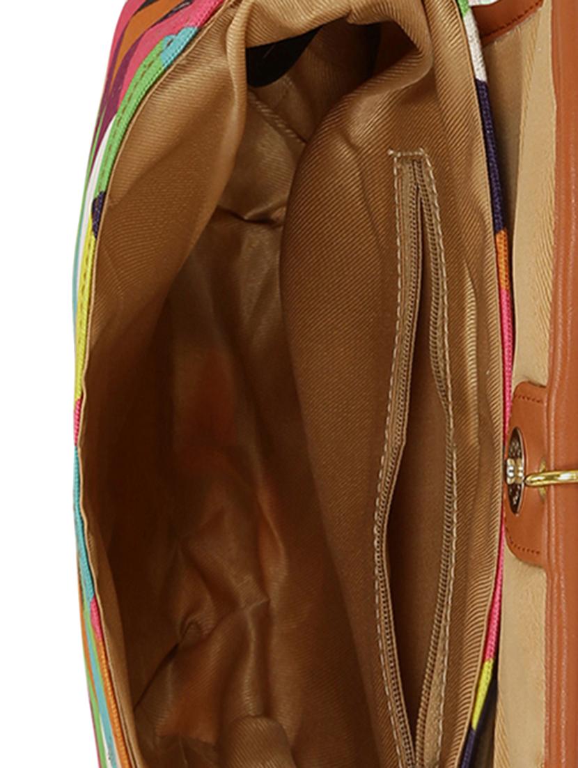 multi colored canvas regular sling bag - 15544270 - Zoom Image - 3