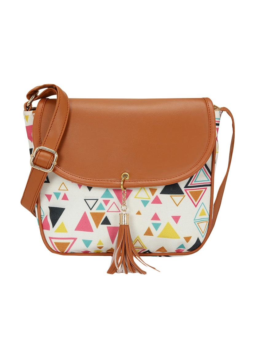 white canvas regular sling bag - 15544271 - Zoom Image - 1