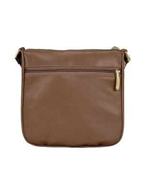brown leatherette (pu) messenger sling bag - 15544305 - Standard Image - 2