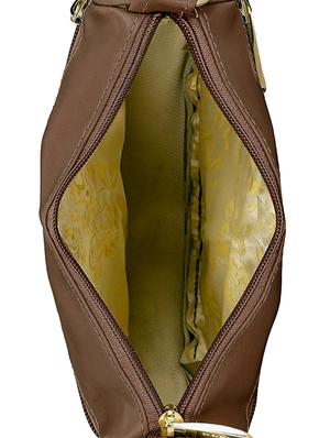 brown leatherette (pu) messenger sling bag - 15544305 - Standard Image - 3