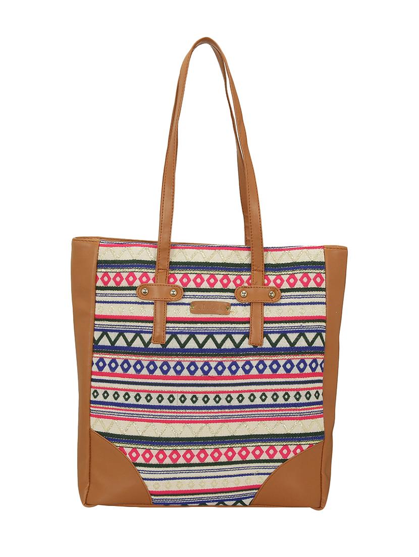 multi colored canvas regular tote - 15544311 - Zoom Image - 1