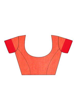 stripes woven saree with blouse - 15544367 - Standard Image - 3