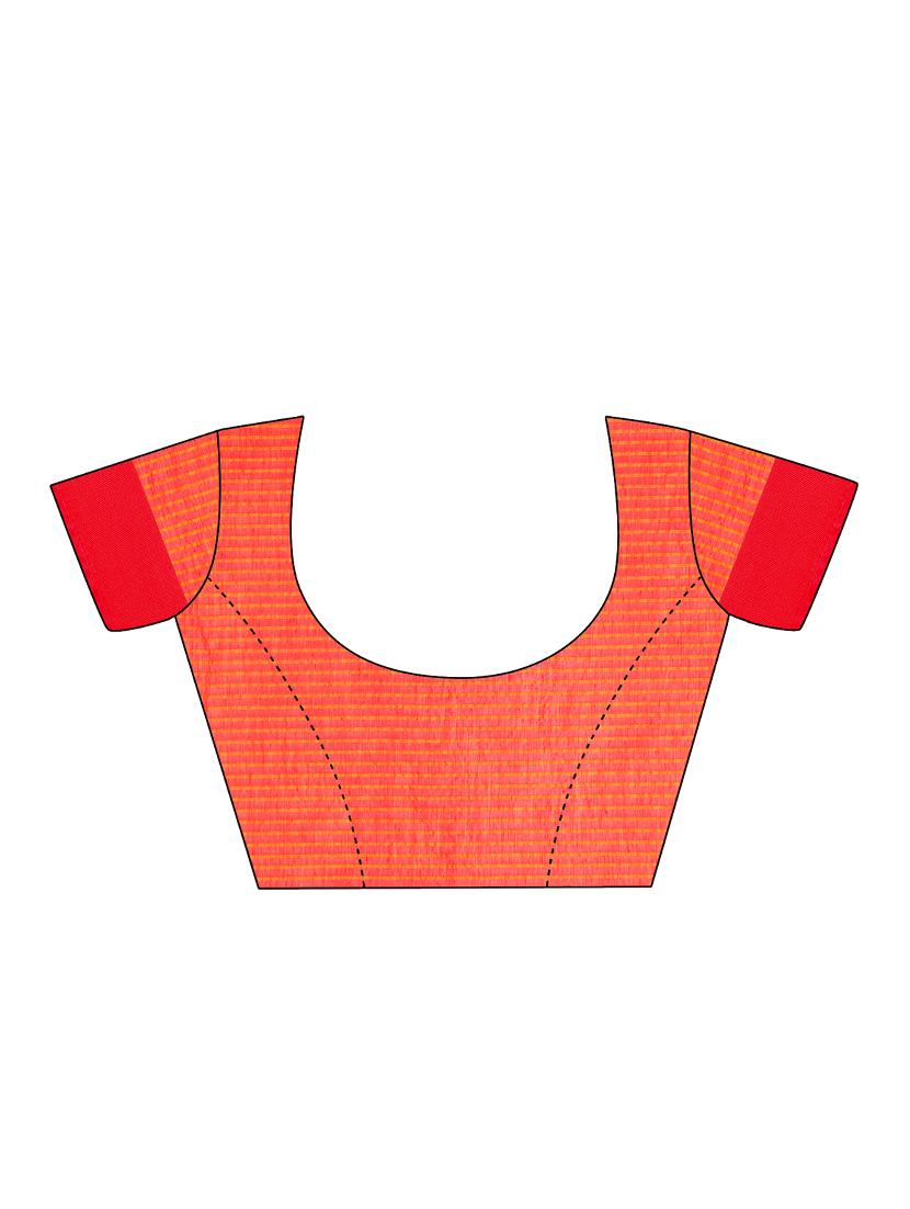 stripes woven saree with blouse - 15544367 - Zoom Image - 3