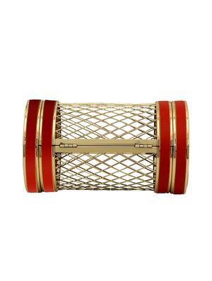 red metal box clutch - 15544769 - Standard Image - 2