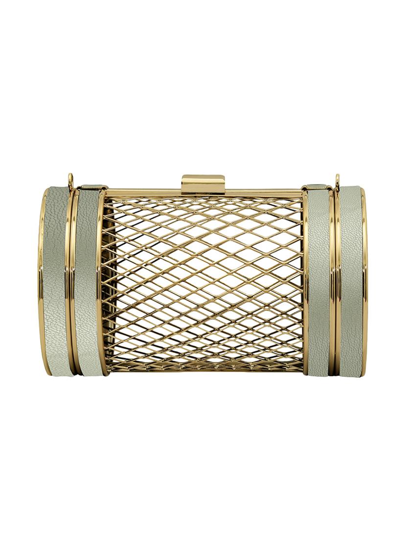 silver metal box clutch - 15544772 - Zoom Image - 1