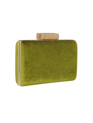 green velvet box clutch - 15544789 - Standard Image - 4