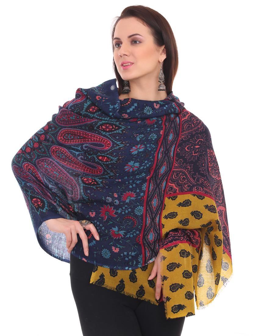 paisley woolen stole - 15545165 - Zoom Image - 1