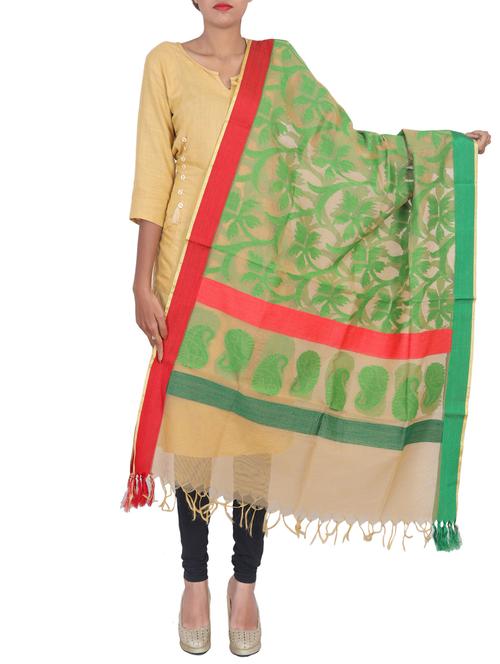 banarasi dupatta with tassels - 15545827 - Standard Image - 1