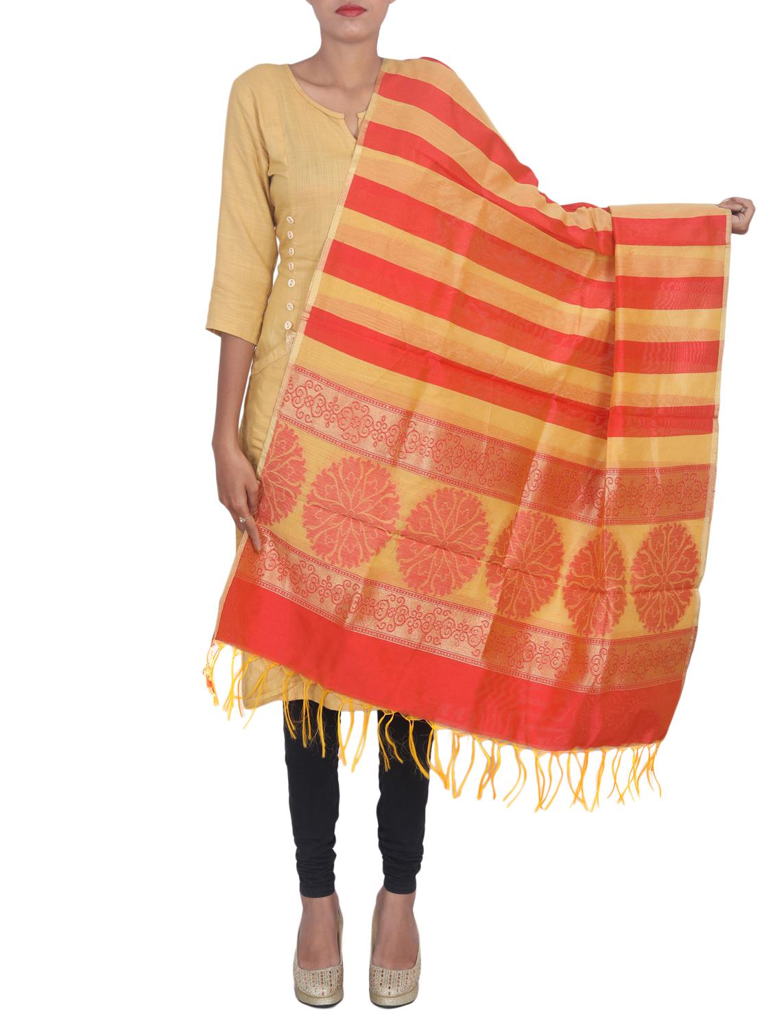 banarasi dupatta with tassels - 15545847 - Zoom Image - 1
