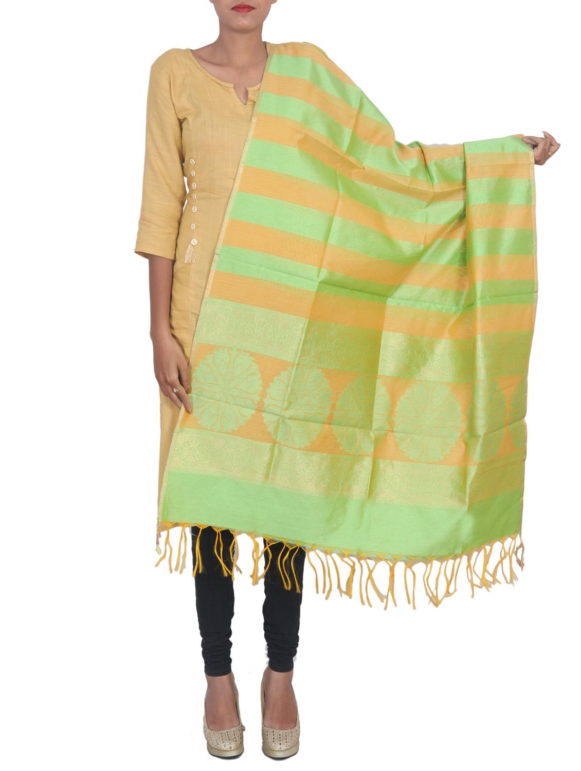 banarasi dupatta with tassels - 15545848 - Zoom Image - 1