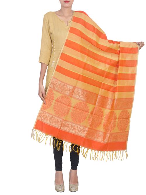 banarasi dupatta with tassels - 15545849 - Standard Image - 1