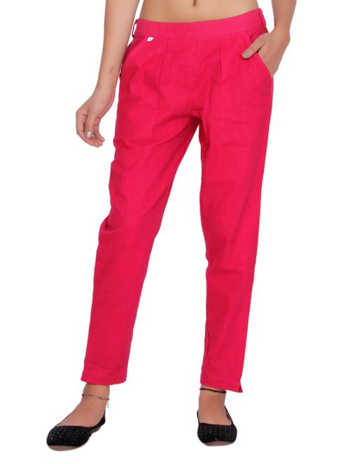 pleated cigarette pants trousers - 15545864 - Standard Image - 1