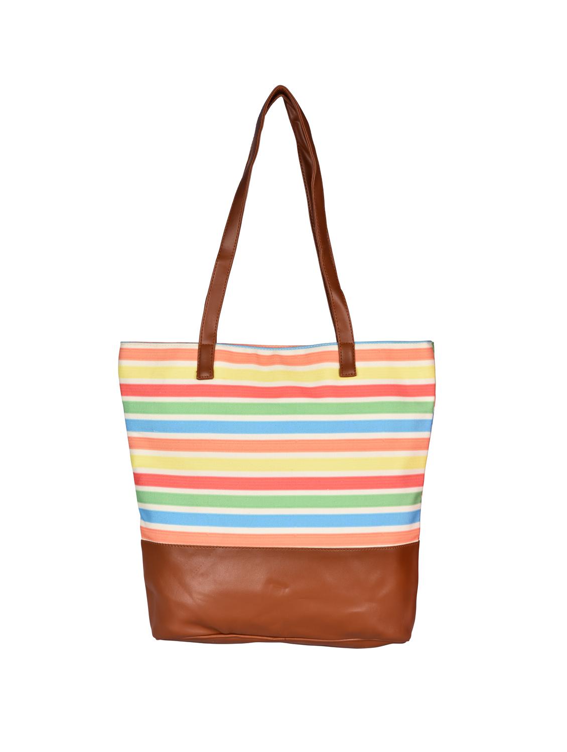 multi colored canvas regular tote - 15546164 - Zoom Image - 1