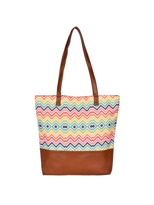 multi colored canvas regular tote - 15546168 - Standard Image - 1