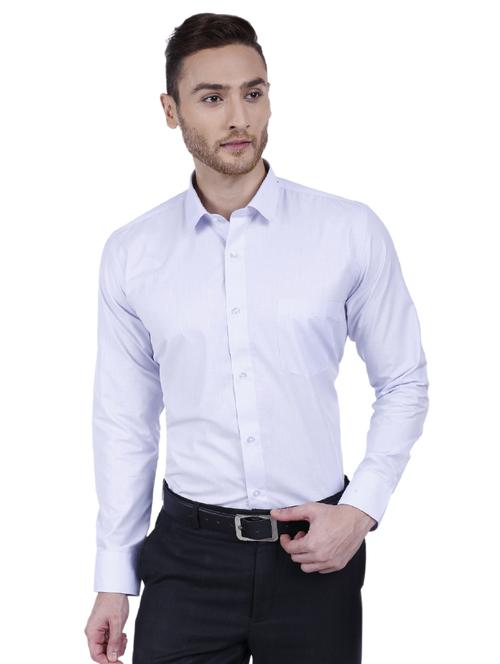light blue polyester formal shirt - 15546678 - Standard Image - 1