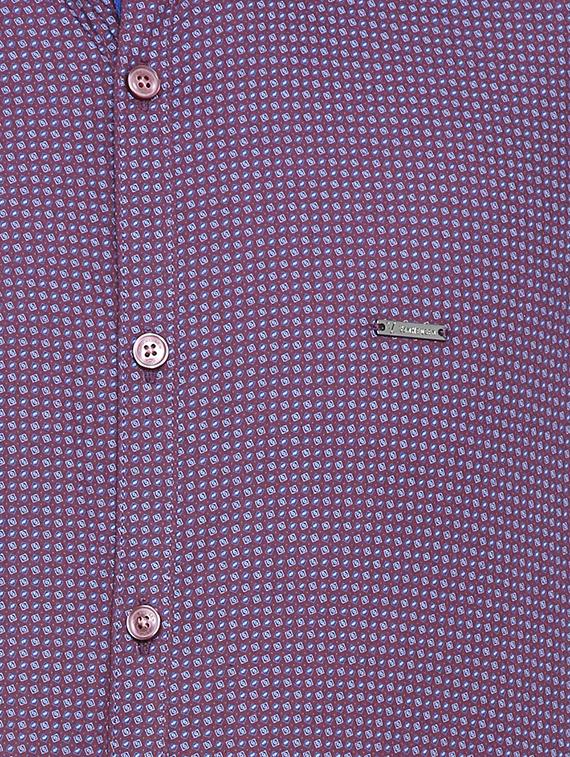 purple cotton casual shirt - 15547072 - Zoom Image - 4