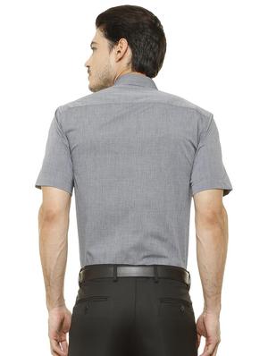 grey cotton formal shirt - 15547873 - Standard Image - 2